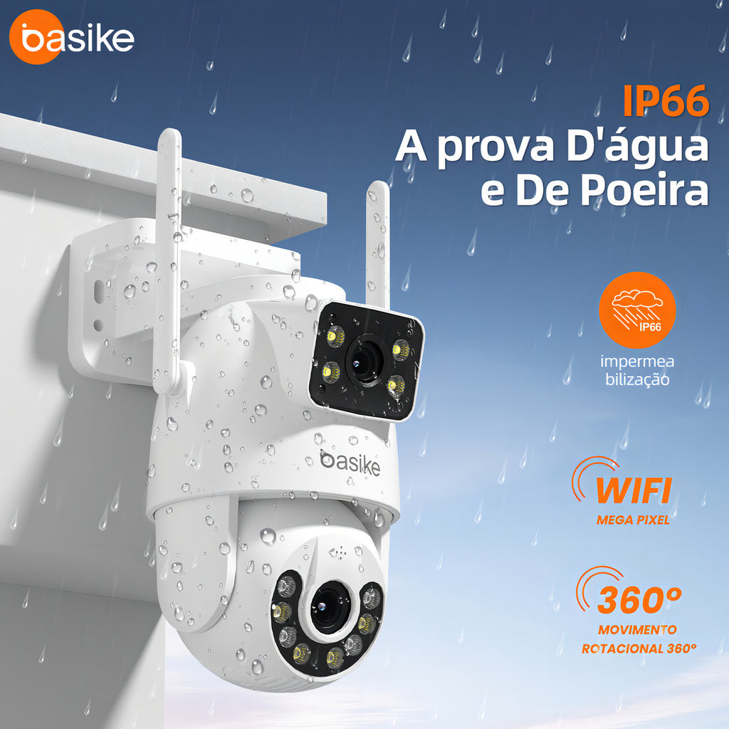 Câmera de Segurança BASIKE WI-FI 4K para Telhado Externo